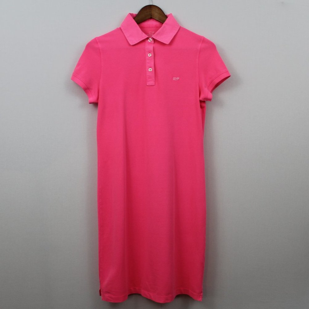 💥⬇️$40 Vineyard Vines Neon Pink Polo Shirt Dress